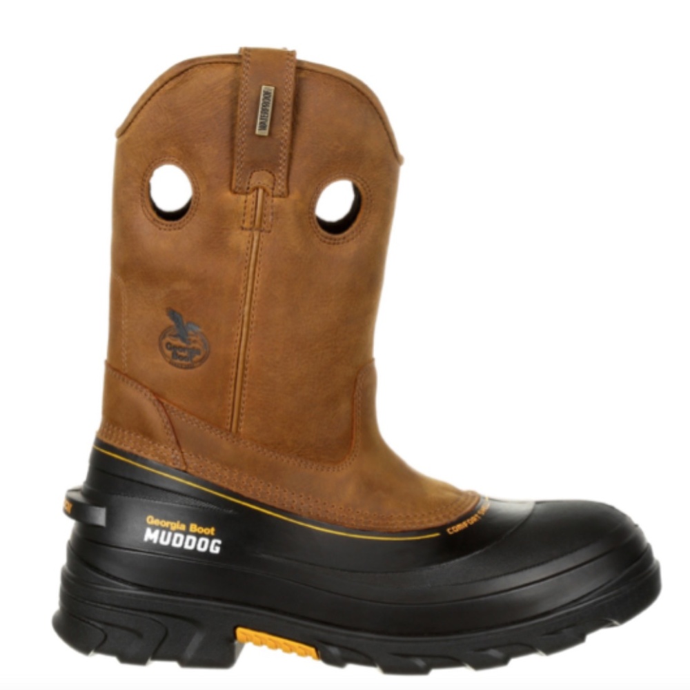 GEORGIA BOOT MEN'S MUDDOG WATERPROOF WORK BOOTS - COMPOSITE TOE